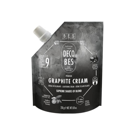 Crema decolorante DECOBES Graphite 250 g BES para aclaración profesional
