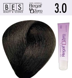 Tinte para el cabello, sin amoniaco Bes REGAL ZERO 3.0 CASTAÑO OSCURO 100 ml