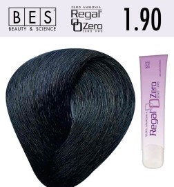 Tinte para el cabello, sin amoniaco bes REGAL ZERO 1.90 NEGRO AZUL 100 ml