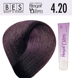 Tinte para el cabello, sin amoniaco bes REGAL ZERO 4.20 CASTAÑO IRIS 100 ml