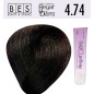 Tinte para el cabello, sin amoniaco Bes  Regal Zero 4.74 Castaño Tabaco Cobrizo 100 ml