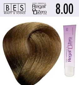 Tinte para el cabello, sin amoniaco bes REGAL ZERO 8.00 RUBIO CLARO INTENSO 100 ml