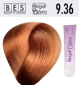 Tinte para el cabello, sin amoniaco bes REGAL ZERO 9.36 Albaricoque - Rubio Clarísimo Dorado Rosado 100 ml