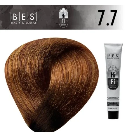 Tinte permanente para el cabello HI-FI 7.7 RUBIO TABACO 100 ml
