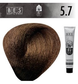 Tinte permanente para el cabello, bes HI-FI 5.7 CASTAÑO CLARO TABACO 100 ml