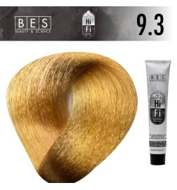 Tinte permanente para el cabello, bes HI-FI 9.3 RUBIO CLARISIMO DORADO 100 ml