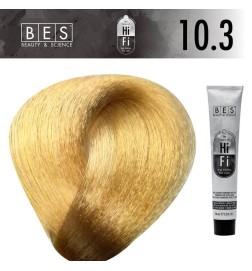 BES HI-FI 10.3 Platinum Golden Blonde 100 ml. Permanent hair colour warm and luminous professional blonde shade