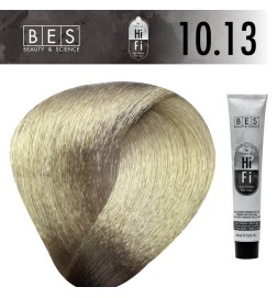 BES HI-FI 10.13 Platinum Ash Golden Blonde 100 ml. Permanent hair color balanced professional blonde shade
