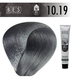 BES HI-FI 10.19 Ultra Light Ash Blue Blonde 100 ml. Permanent hair colour intense cool professional blonde shade