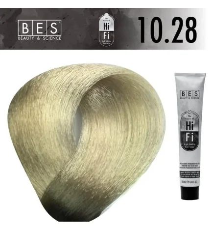 Hi-Fi 10.28 Rubio Platino Violeta Beige 100 ml. Tinte permanente para el cabello
