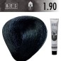 Tinte permanente para el cabello HI-FI 1.90 Negro Azul tono profesional negro azulado 100 ml.