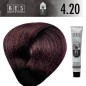 Tinte permanente para el cabello BES HI-FI 4.20 Castaño Violeta 100 ml color profesional marrón con reflejos violetas