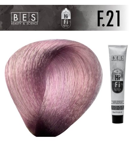 Tinte permanente para el cabello, bes HI-FI F.21 AMATISTA 100 ml