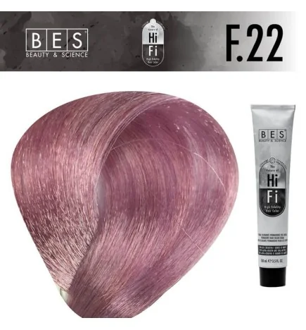 Tinte permanente para el cabello, bes HI-FI F.22 INTENSO VIOLETA FASHION 100 ml
