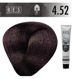 Tinte permanente para el cabello, BESHI-FI 4.52 CASTAÑO CAOBA VIOLETA 100 ml
