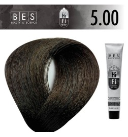 Tinte permanente para el cabello, bes HI-FI 5.00 CASTAÑO CLARO INTENSO 100 ml
