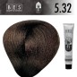 Tinte permanente para el cabello, bes HI-FI 5.32 CASTAÑO CLARO DORADO IRISEE 100 ml