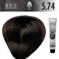 Tinte permanente para el cabello, bes HI-FI 5.74 CASTAÑO CLARO TABACO COBRIZO 100 ml