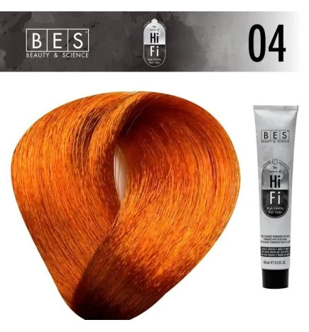 BES Hi-Fi 04 Cobreado Tinte permanente para el cabello 100 ml