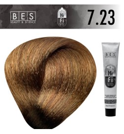 Tinte permanente para el cabello, bes HI-FI 7.23 RUBIO VIOLETA DORADO 100 ml