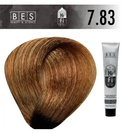 Hi-Fi 7.83 Rubio Beige Dorado 100 ml - tinte permanente con liposomas vegetales BES