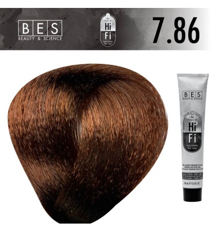 Hi-Fi 7.86 Red Beige Blonde - hair dye with vegetal liposomes BES