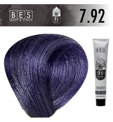 Hi-Fi 7.92 Azul Violeta Claro 100 ml - tinte permanente con liposomas vegetales BES