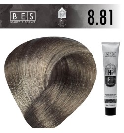 Tinte permanente para el cabello, bes HI-FI 8.81 RUBIO CLARO CENIZA BEIGE 100 ml