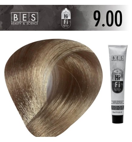 Tinte permanente para el cabello, bes HI-FI 9.00 RUBIO MUY CLARO INTENSO 100 ml