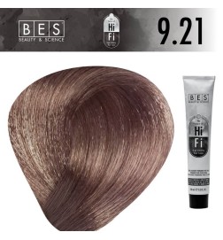 Tinte permanente para el cabello, bes HI-FI 9.21 VIOLETA CENIZA RUBIO MUY CLARO 100 ml