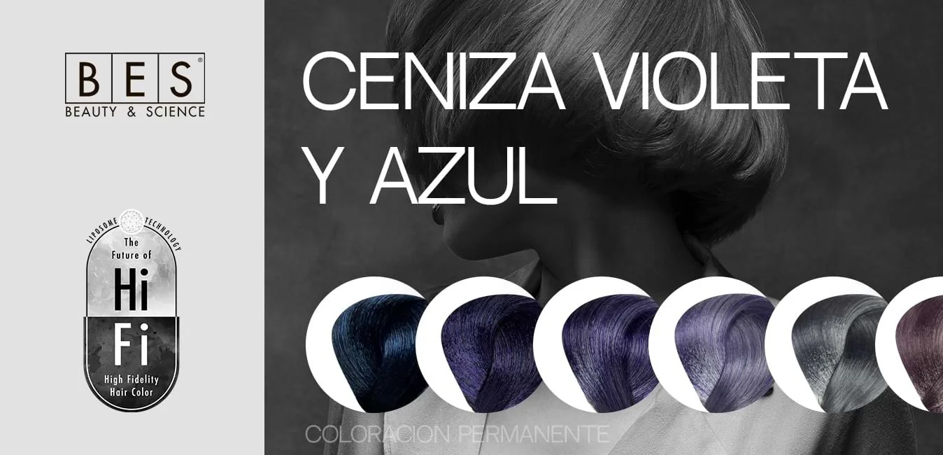 Permanent Hair Dyes • Ash Violet and Blue • BES
