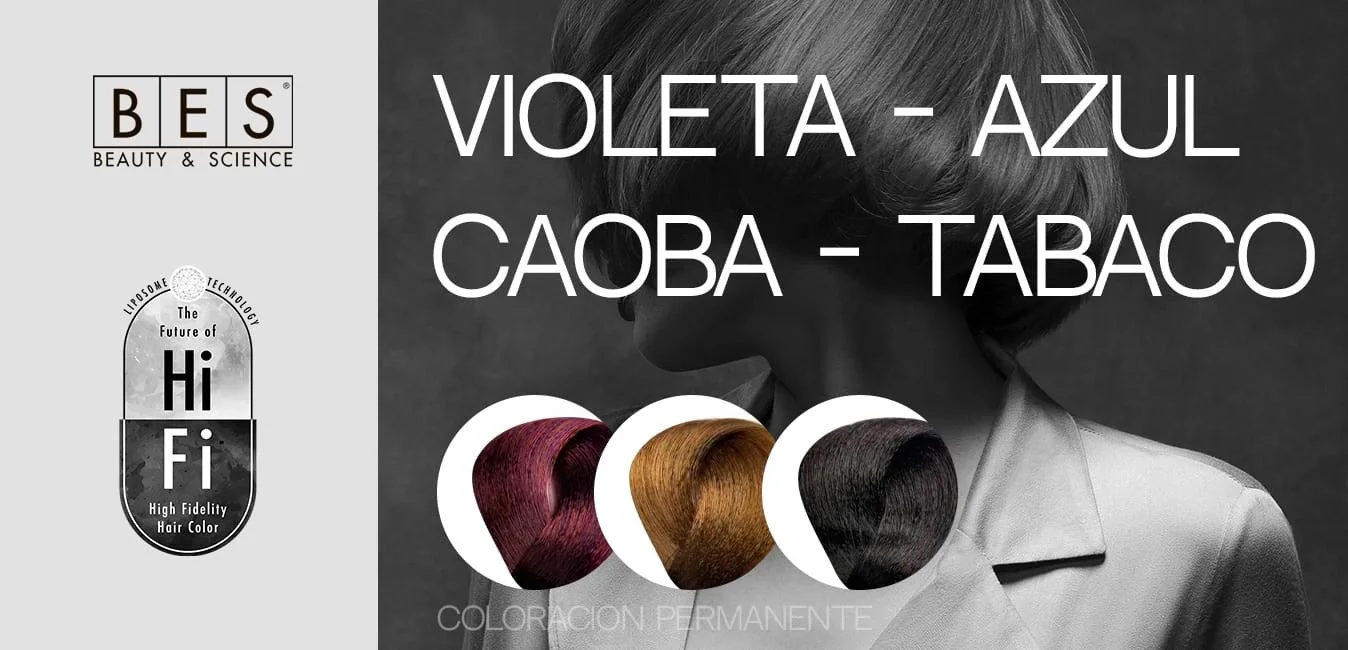 Tinte Permanente • Violeta Azul con matices Caoba • Tabaco • Hi-Fi